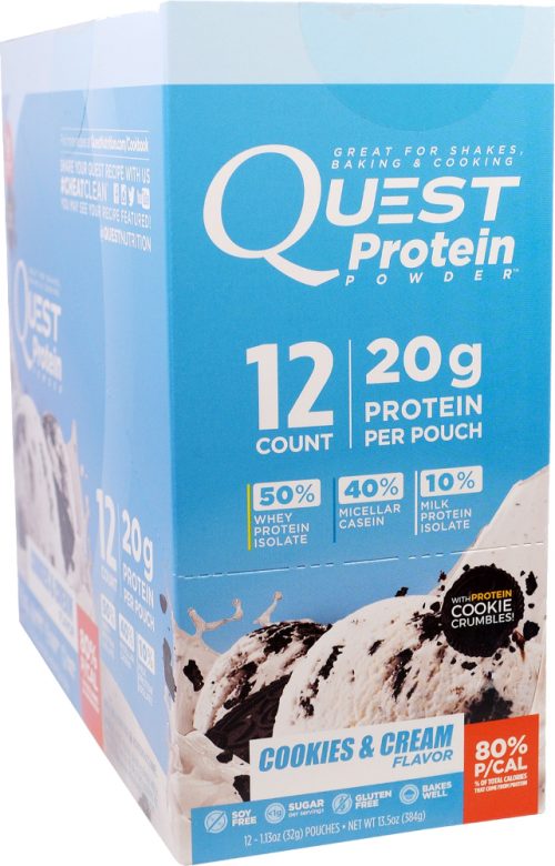 Quest Nutrition Quest Protein Powder - 12 Packets Cookies & Cream