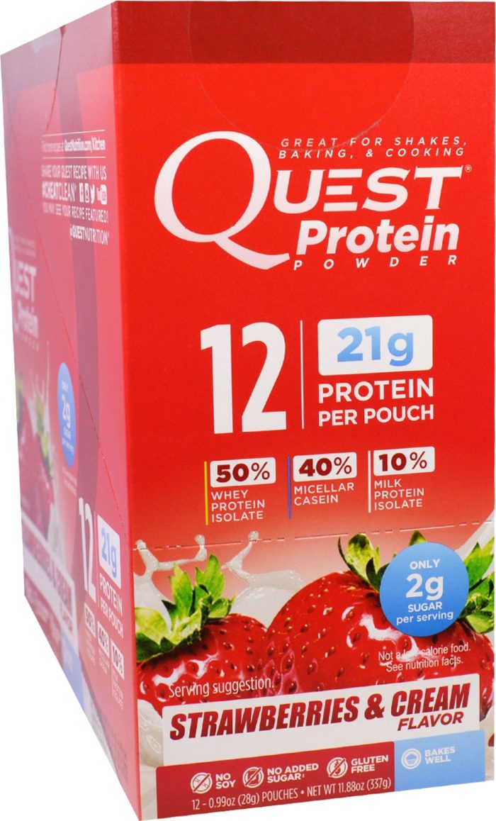 Quest Nutrition Quest Protein Powder - 12 Packets Strawberries & Cream