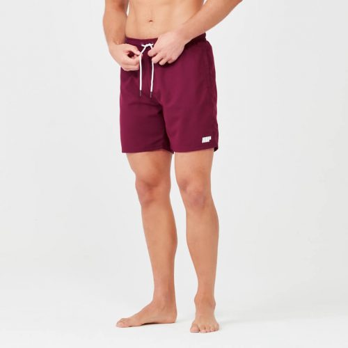 Regular Length Swim Shorts - Burgundy - S