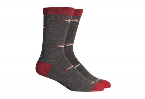 Richer Poorer Angler Hiking Socks - charcoal/red, one size