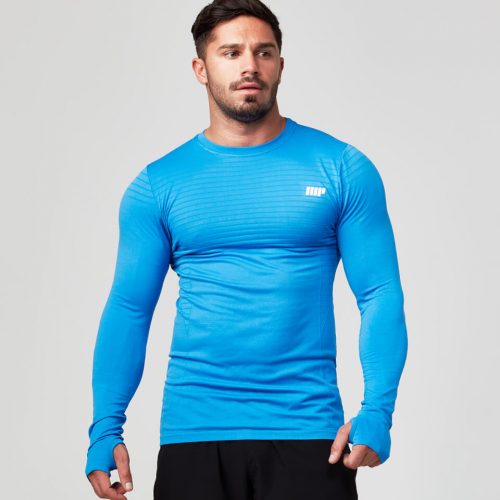 Seamless Long Sleeve T-Shirt - Dark Blue - XL