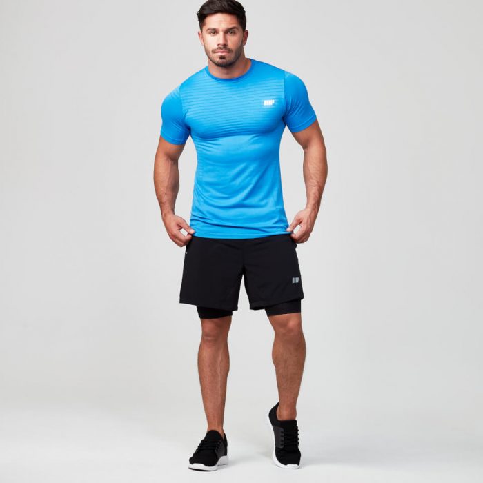 Seamless Short Sleeve T-Shirt - Dark Blue - S