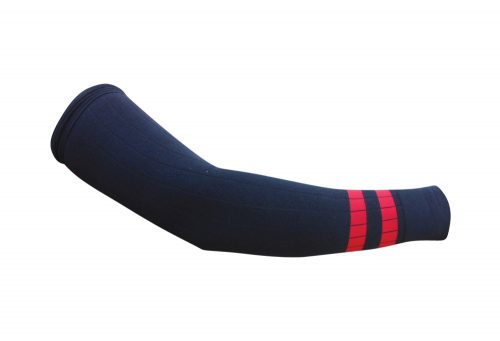 Sock Guy Red Stripe Acrylic Arm Warmer - black/red, s/m