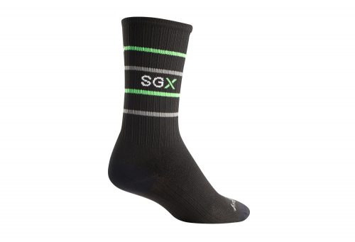 Sock Guy SGX 6' Circuit Socks - black/green/grey, l/xl