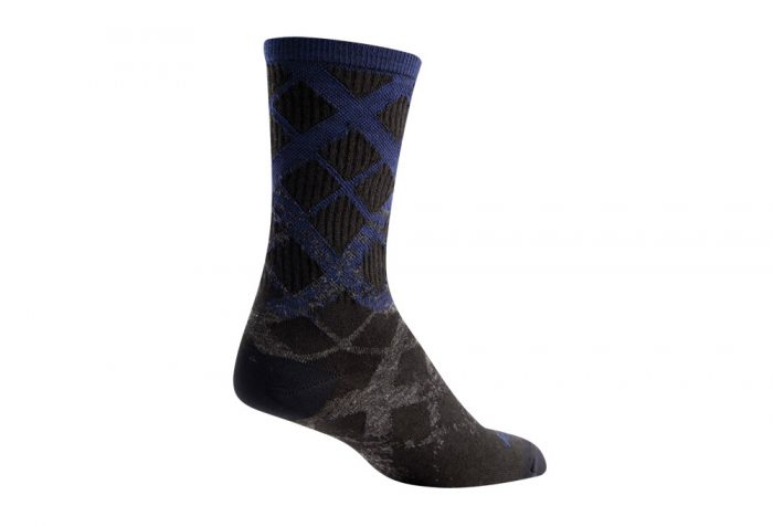 Sock Guy Wool Crew 6" Fade Socks - black/blue/grey, l/xl