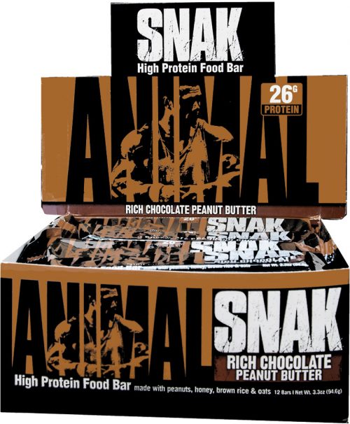 Universal Nutrition Animal Snak Bars - Box of 12 Rich Chocolate Peanut