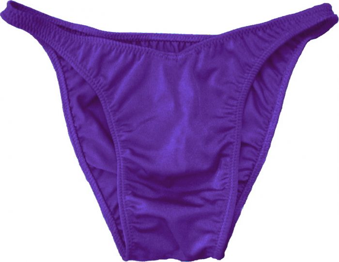 Vandella Costumes Flex Cut Satin Posing Suit - Purple Medium