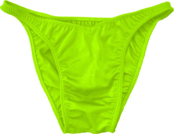 Vandella Costumes Flex Cut Spandex Posing Suit - Neon Green Large