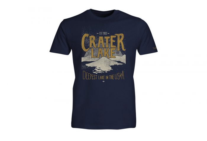 Wilder & Sons Crater Lake National Park Short Sleeve T-Shirt - Men's - navy, small
