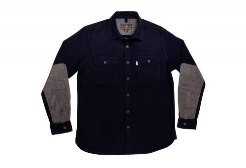 Wilder & Sons Gorge Chamois Shirt - Men's - navy / grey, medium
