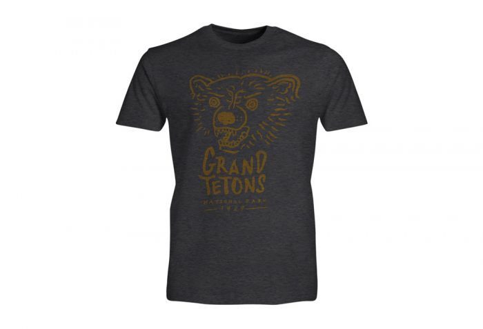 Wilder & Sons Grand Teton National Park Short Sleeve T-Shirt - Men's - charcoal heather, small