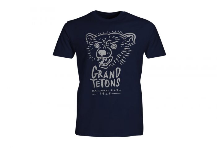 Wilder & Sons Grand Tetons National Park Short Sleeve T-Shirt - Men's - navy, small