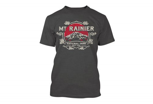Wilder & Sons Mount Rainier National Park Short Sleeve T-Shirt - Men's - charcoal grey, small