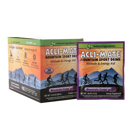 Acli-Mate Mountain Sport Drink Altitude & Energy Aid Packets Mountain Grape - 0.46 oz.