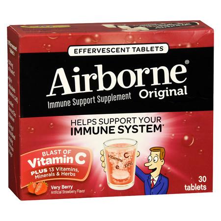 Airborne Effervescent Tablets Very Berry - 30 ea