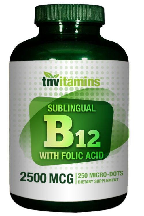 B 12 Sublingual 2500 Mcg With Folic Acid 400 Mcg
