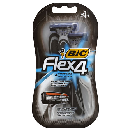 BIC Flex4 Disposable Shavers - 3 ea