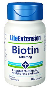 Biotin, 600 mcg, 100 capsules