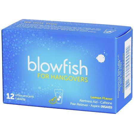 Blowfish for Hangovers Effervescent Tablets - 12 ea