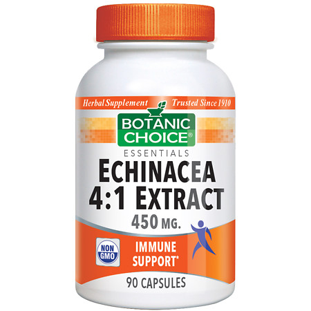 Botanic Choice Echinacea 4:1 Extract 450 mg Herbal Supplement Capsules - 90 ea.