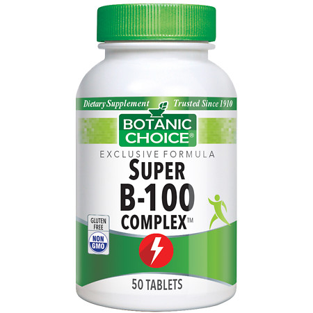 Botanic Choice Super B-100 Complex Dietary Supplement Tablets - 50 ea.