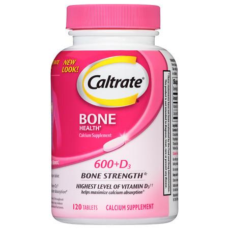 Caltrate 600+D Calcium Supplement Tablets - 120 ea