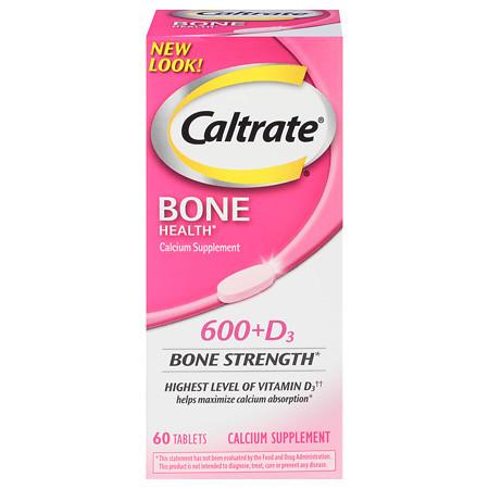 Caltrate 600+D Calcium Supplement Tablets - 60 ea
