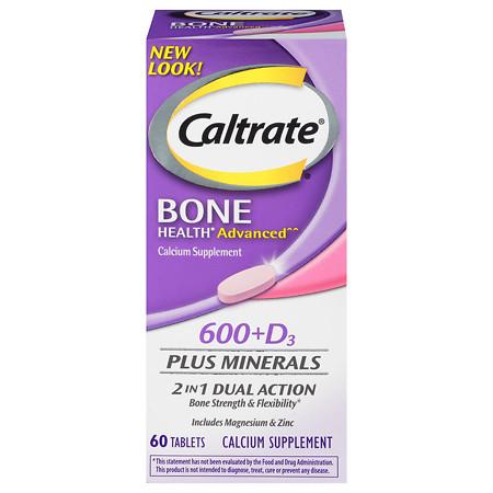 Caltrate 600+D Plus Minerals Calcium Supplement Tablets - 60 ea