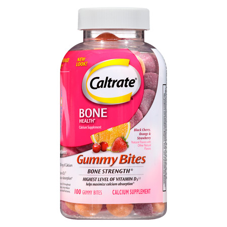 Caltrate Calcium & Vitamin D3 Supplement Gummy Bites Black Cherry - 100 ct