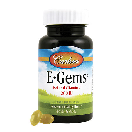 Carlson E-Gems Natural Vitamin E 200 IU, Softgels - 90 softgels