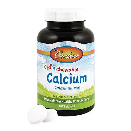 Carlson for Kids Chewable Calcium, 250mg, Tablets - 60 ea