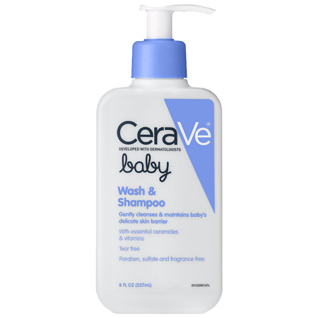 CeraVe Baby Wash and Shampoo Tear Free with Essential Ceramides - 8 oz.