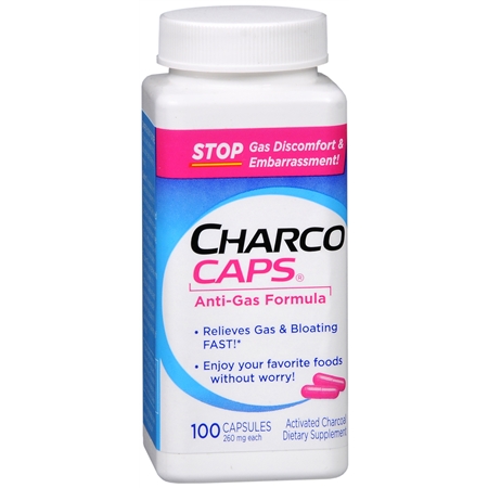 CharcoCaps Anti-Gas Formula Capsules - 100 ea