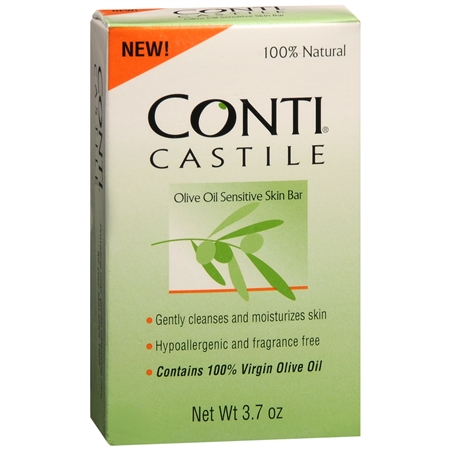 Conti Castile Olive Oil Sensitive Skin Bar Soap Fragrance Free - 3.7 oz.
