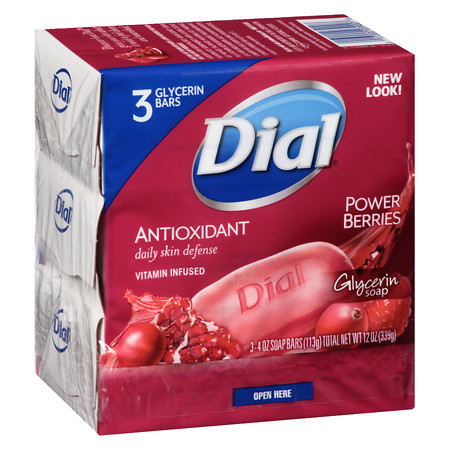 Dial Antioxidant Daily Skin Defense Glycerin Bar Soap Power Berries - 4 oz.