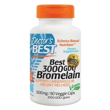 Doctor's Best Best 3000 GDU Bromelain, 500mg, Veggie Caps - 90 ea