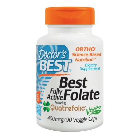 Doctor's Best Best Fully Active Folate, 400mcg, Veggie Caps - 90 ea