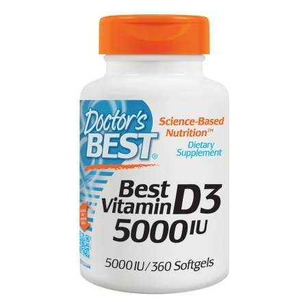 Doctor's Best Best Vitamin D3, 5000 IU, Softgels - 360 ea