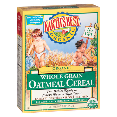 Earth's Best Organic Whole Grain Oatmeal Cereal - 8 oz.