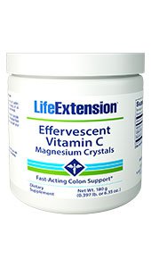 Effervescent Vitamin C - Magnesium Crystals, Net Wt. 180 g (0.397 lb. or 6.35 oz.)