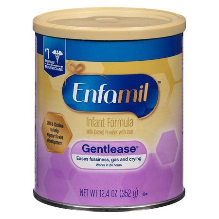 Enfamil Gentlease Milk-Based Infant Formula, Powder, 0-12 months Makes 90 Ounces - 12.4 oz.