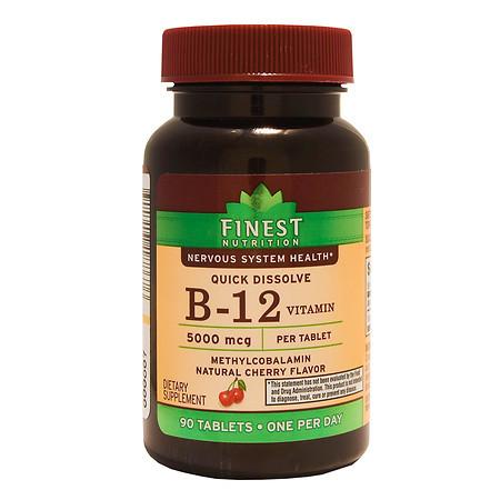 Finest Nutrition B12 5000 mcg Tablets Natural Cherry - 90 ea