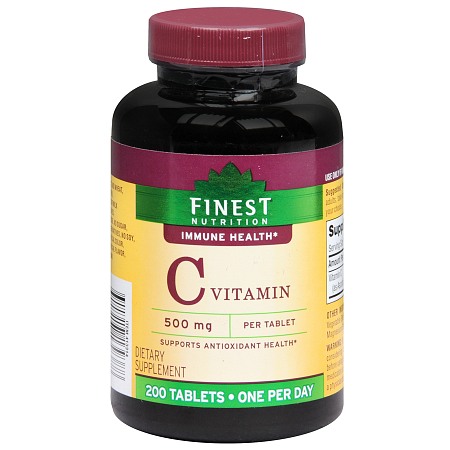 Finest Nutrition C Vitamin 500 mg Dietary Supplement Tablets - 200 ea