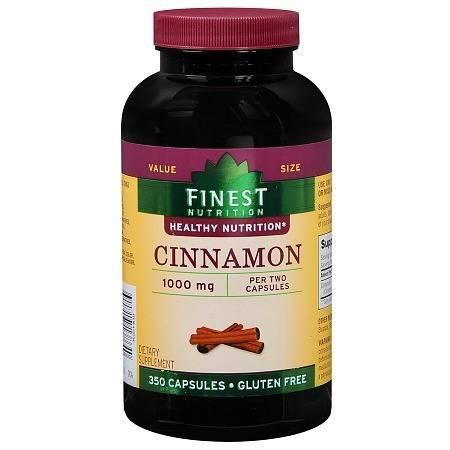 Finest Nutrition Cinnamon 1000mg, Capsules - 350 ea