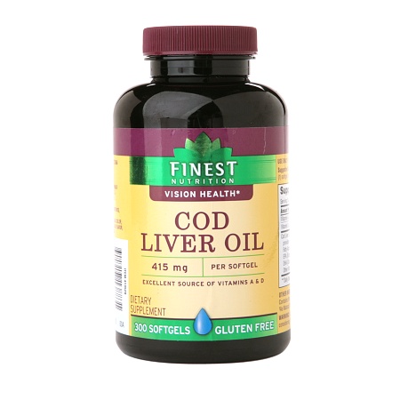 Finest Nutrition Cod Liver Oil Softgels - 300 ea