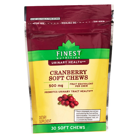 Finest Nutrition Cranberry 500 mg Soft Chews - 30 ea