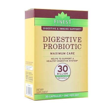 Finest Nutrition Digestive Probiotic Maximum Care Capsules - 30 ea