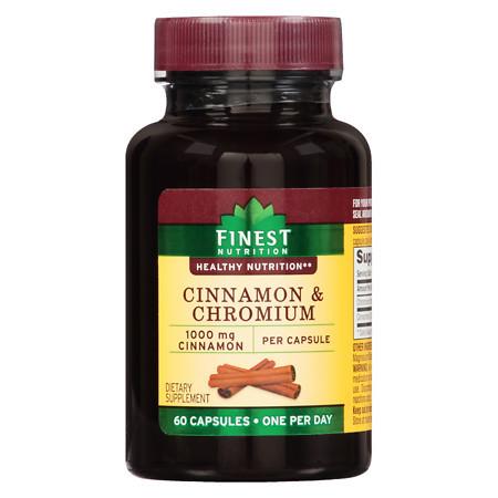 Finest Nutrition Hi Potency Cinnamon 1000 mg+ Capsules - 60 ea