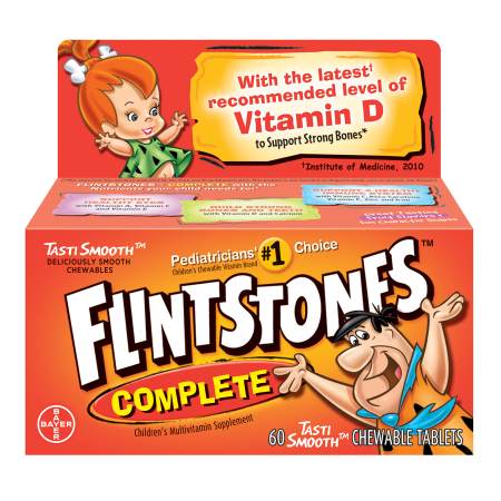 Flintstones Children's Complete MultivitaminMultimineral, Chewable Tablets Tasty Fruit Flavors - 60 ea