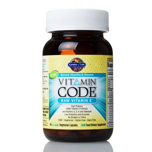 Garden of Life RAW Vitamin E, 60 count